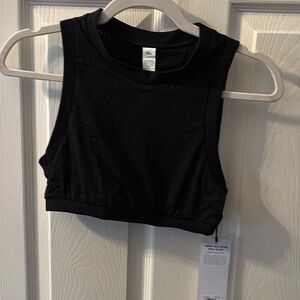 NWT Alo All Star mesh bra top in black, Small